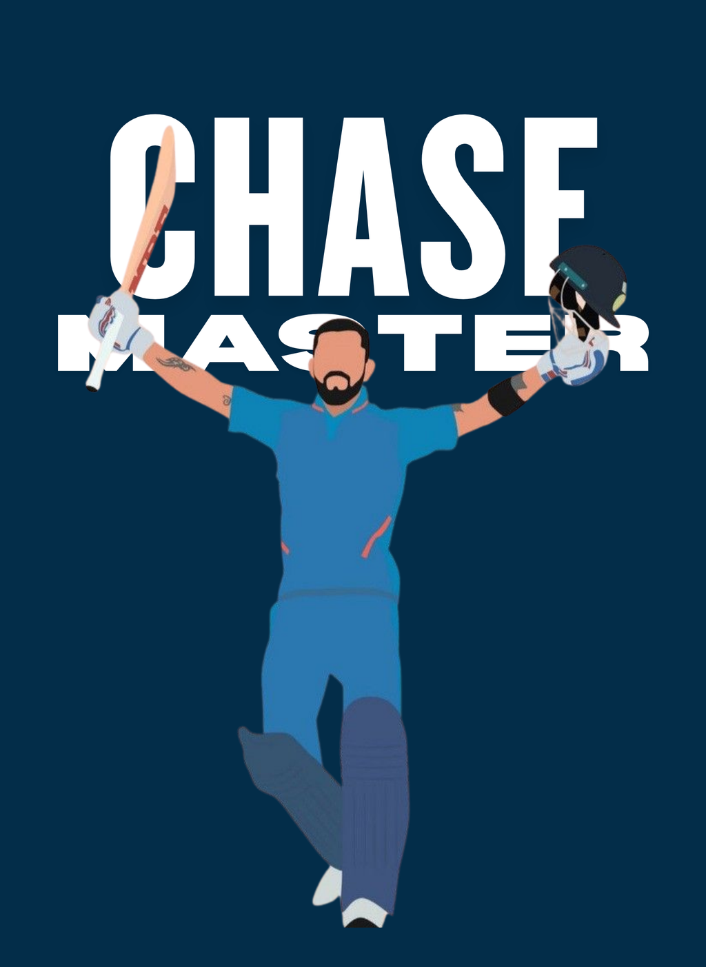 Chase Master - Unisex Oversized Fit T-Shirt Navy Blue