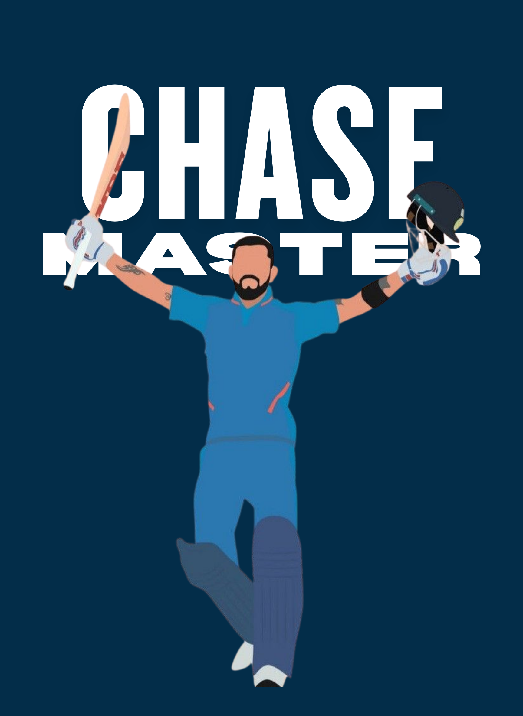 Chase Master - Unisex Oversized Fit T-Shirt Navy Blue