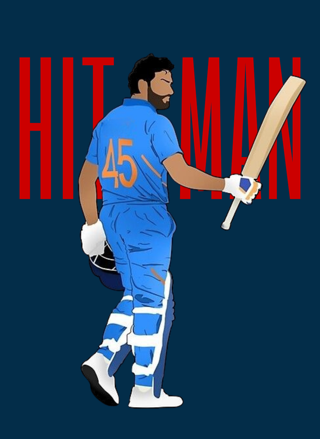 Hitman - Unisex Oversized Fit Cotton Hoodie Navy Blue