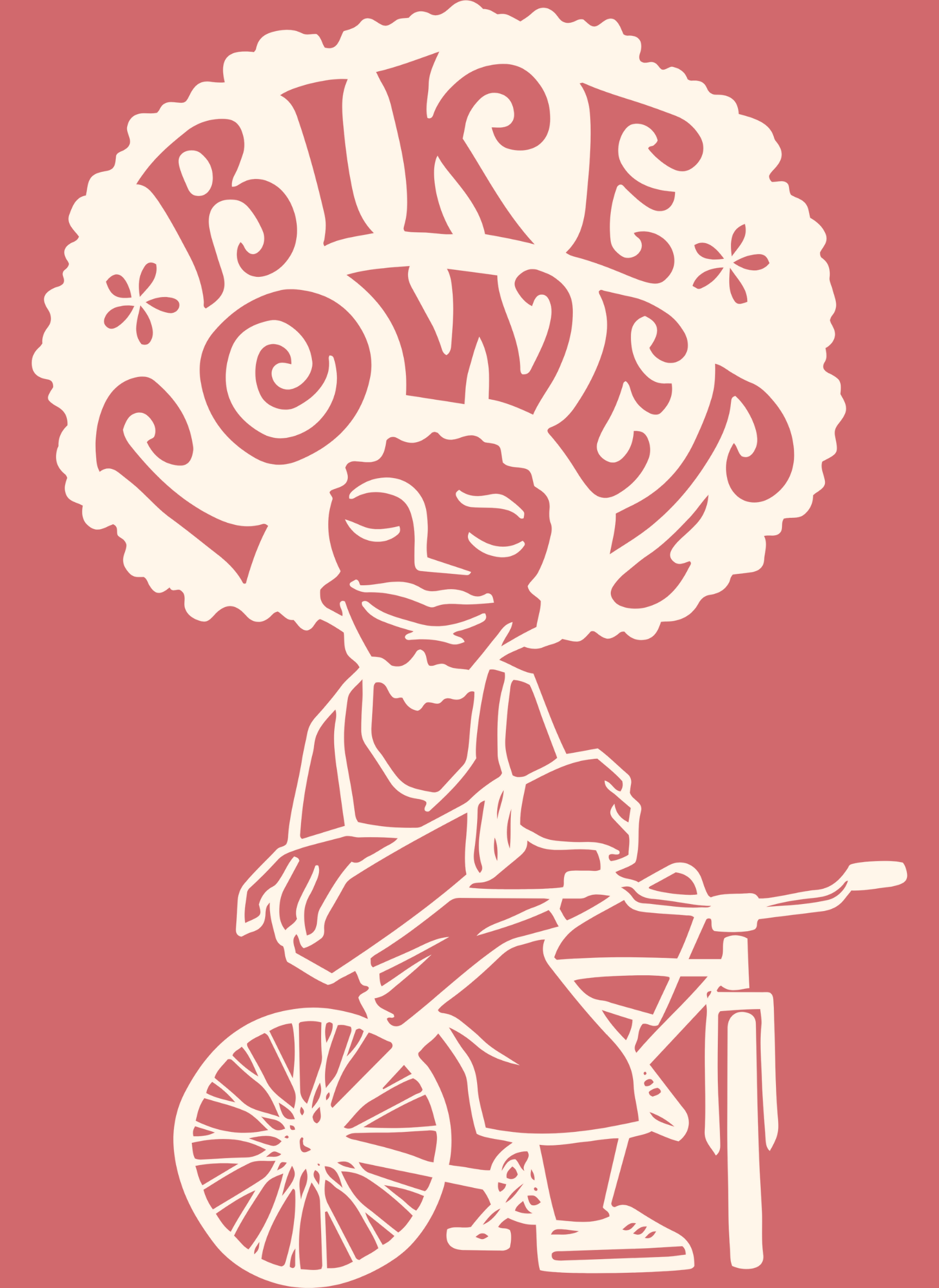 Bike Power - Unisex Oversized Fit T-Shirt Dusty Rose
