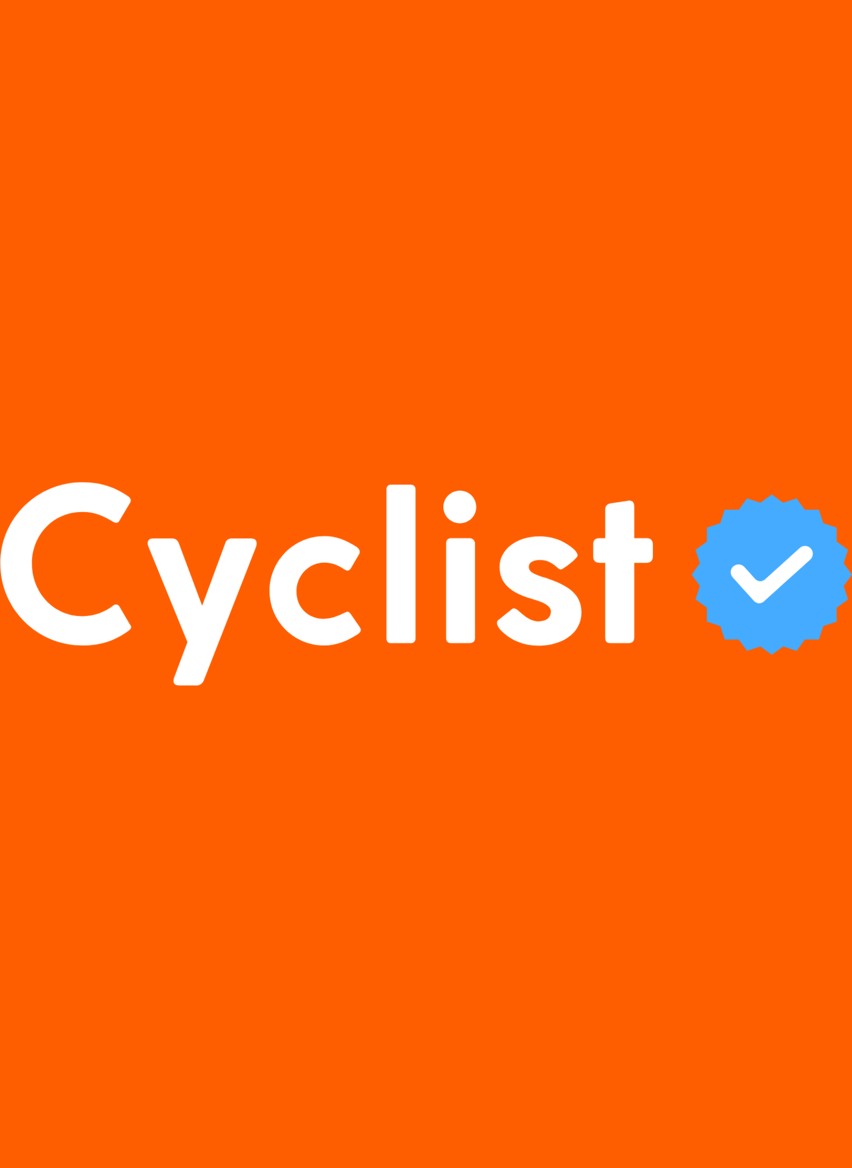 Verified Cyclist - Unisex Regular Fit Cotton T-Shirt Orange