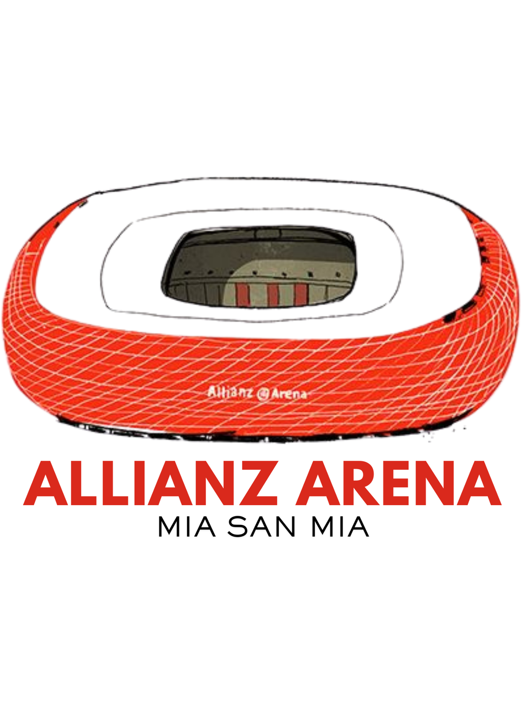 Allianz Arena - Unisex Regular Fit T-Shirt White