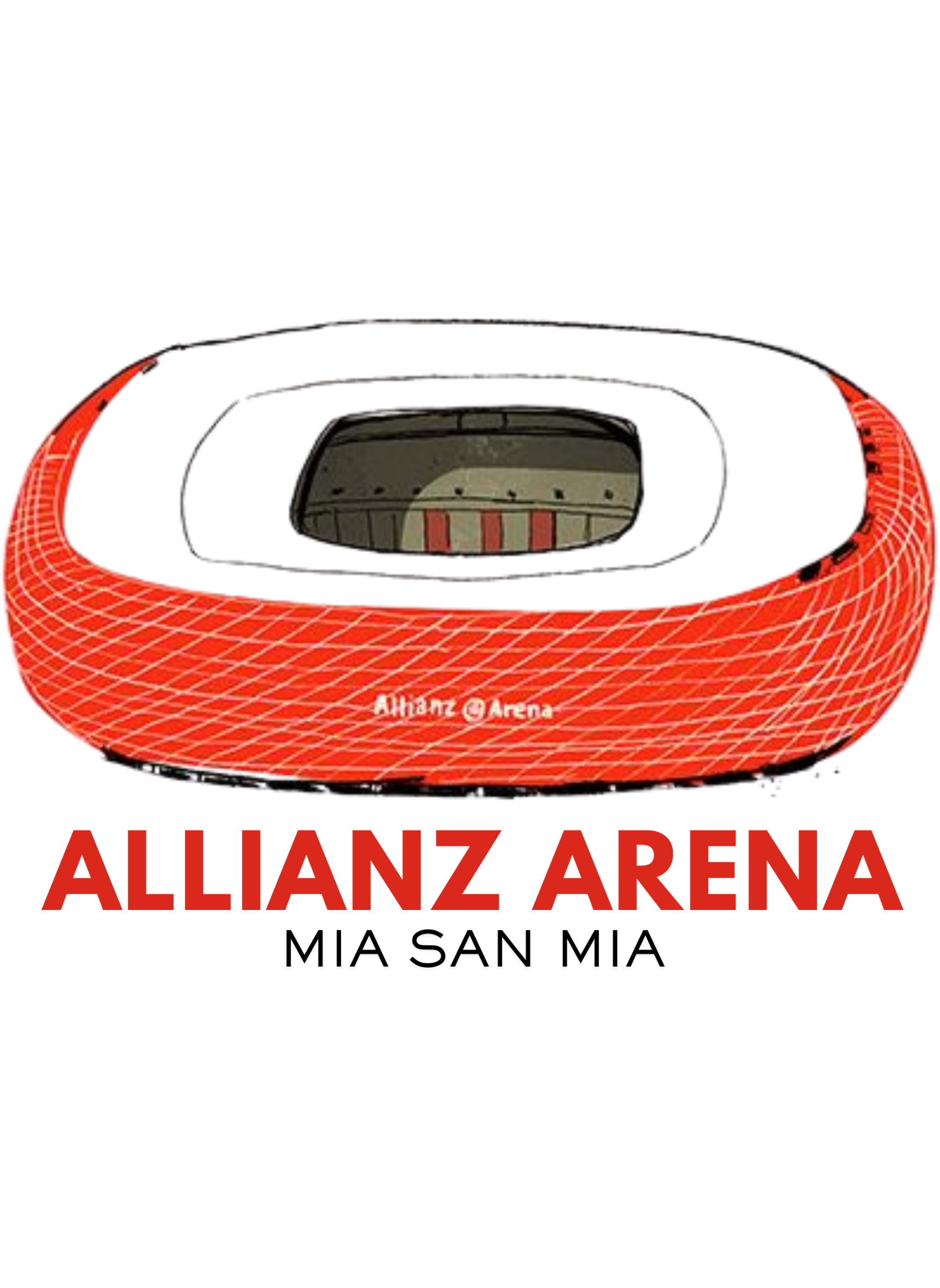 Allianz Arena - Unisex Regular Fit T-Shirt White