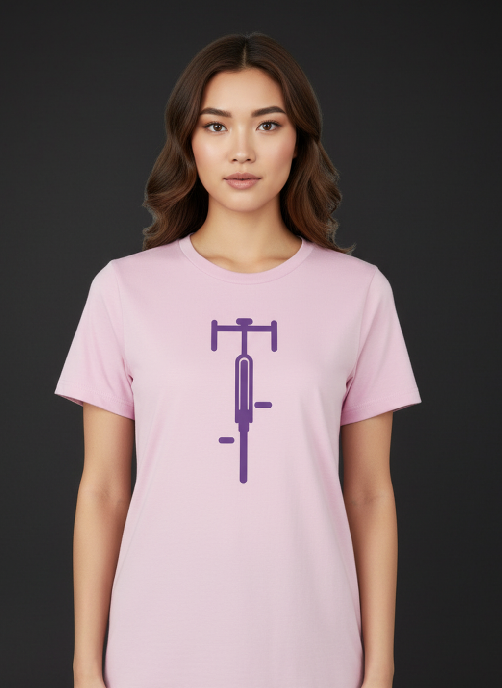 Sleek Bike - Unisex Regular Fit Cotton T-Shirt Light Pink
