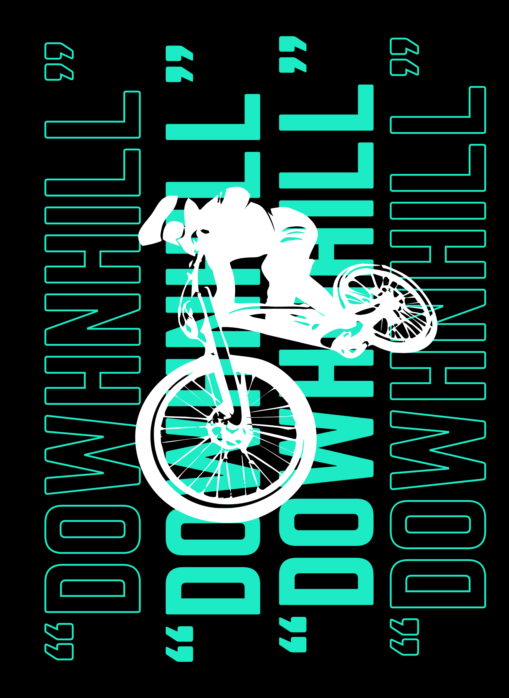 Downhill - Unisex Oversized Fit T-Shirt Black