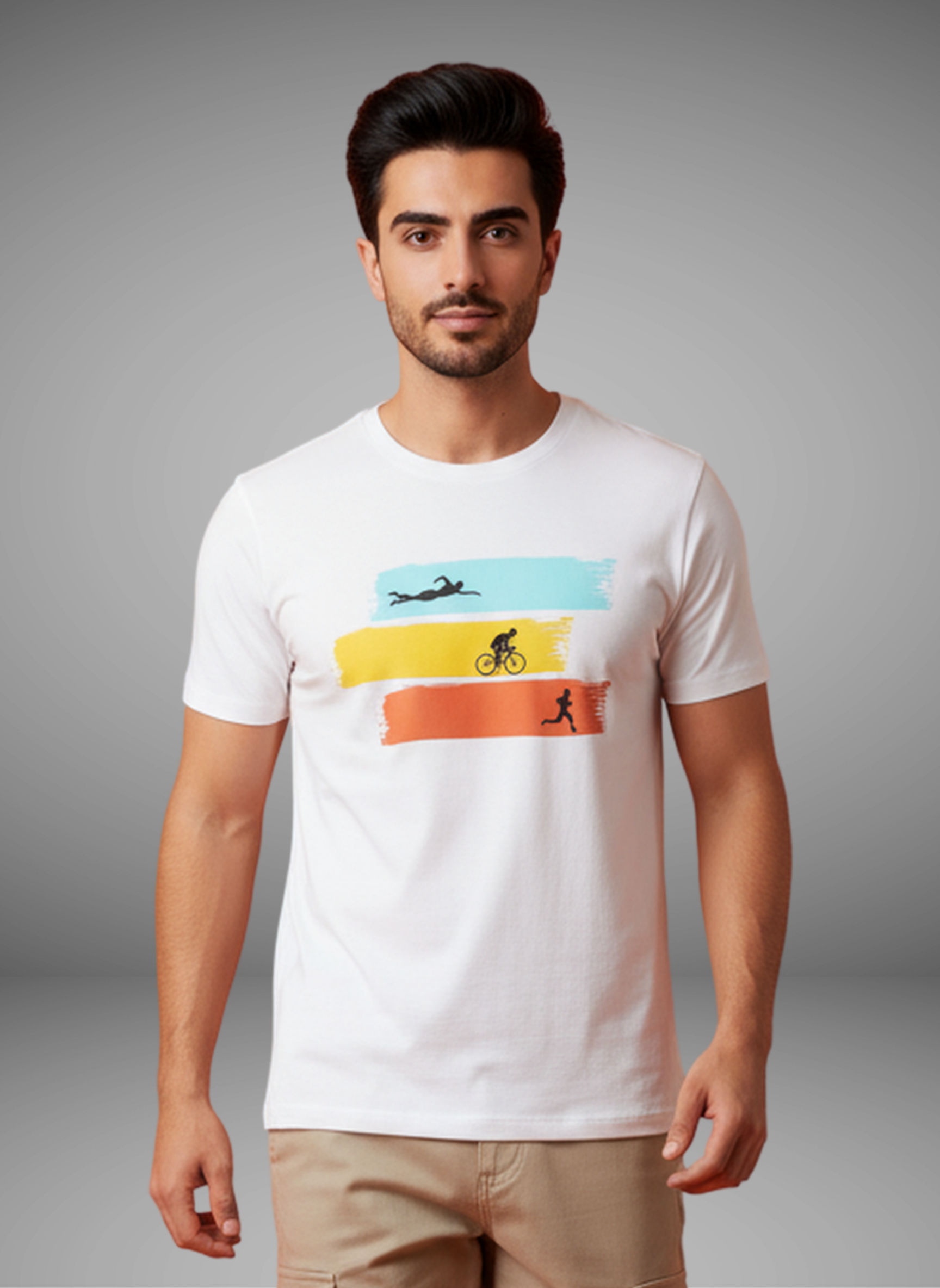Three Disciplines - Unisex Regular Fit Cotton T-Shirt White