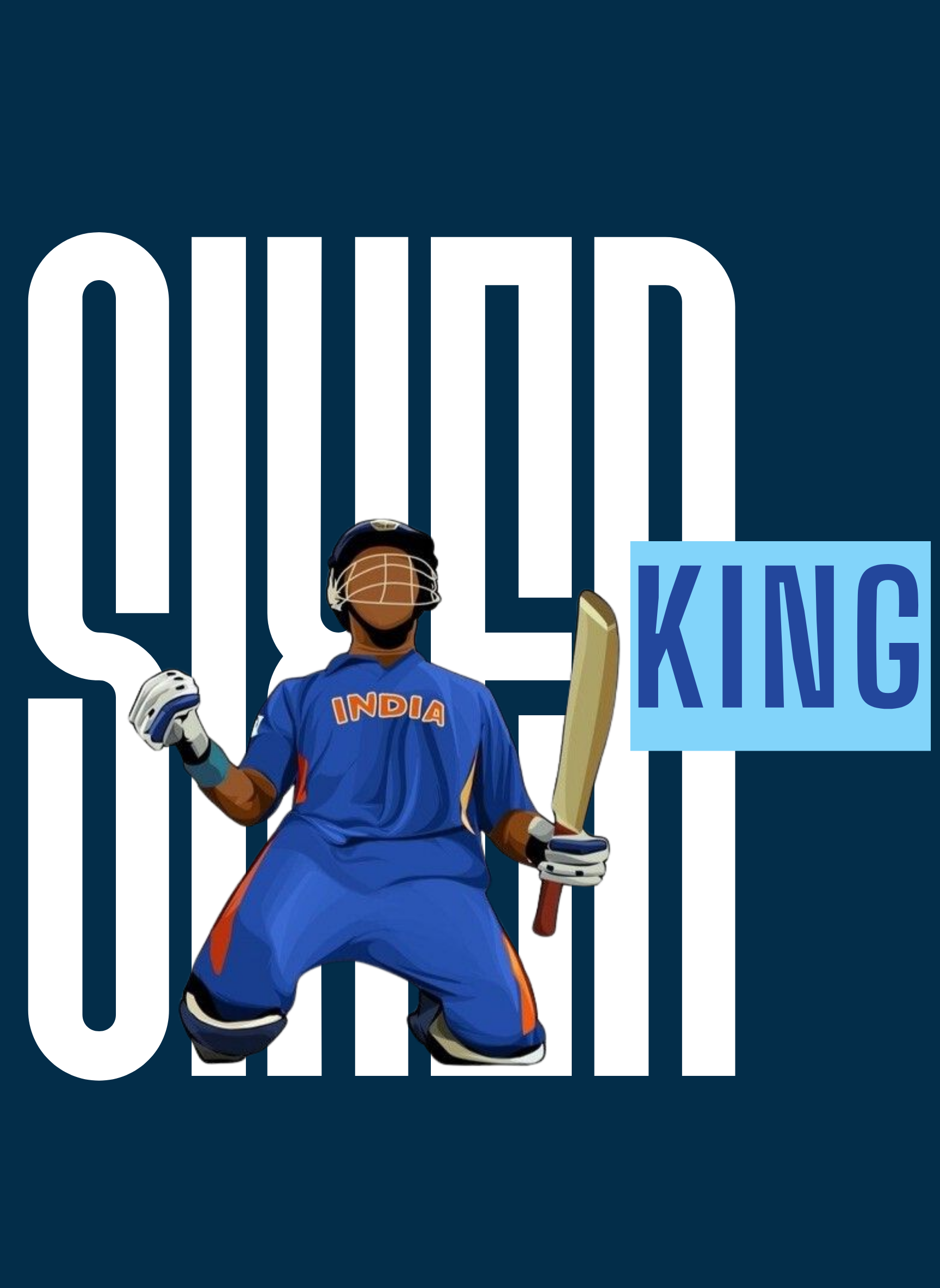 Sixer King - Unisex Regular Fit Cotton Hoodie Navy Blue