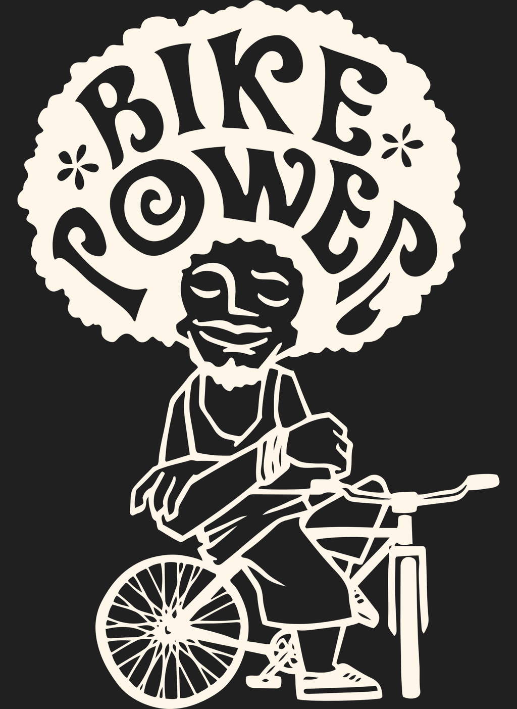 Bike Power - Unisex Oversized Fit T-Shirt Black