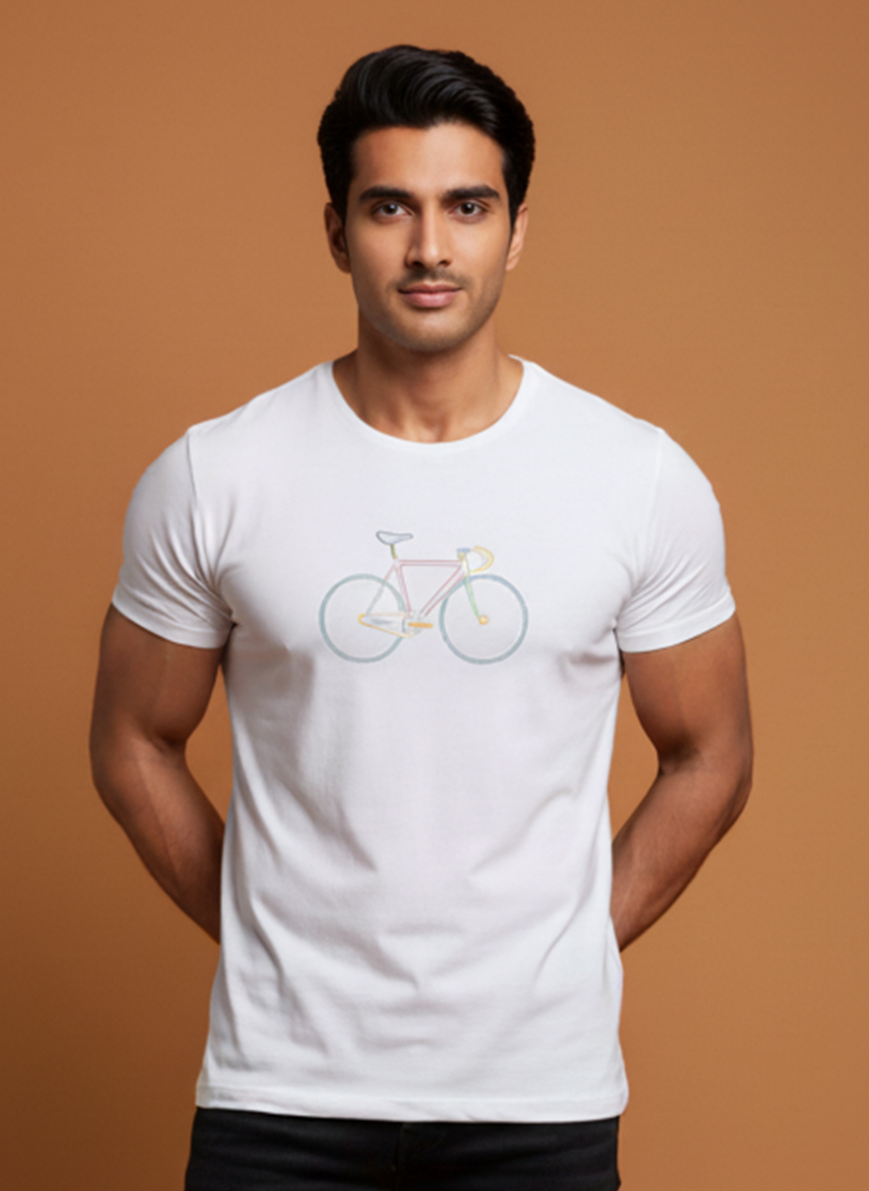 Neon Bike - Unisex Regular Fit Cotton T-Shirt White