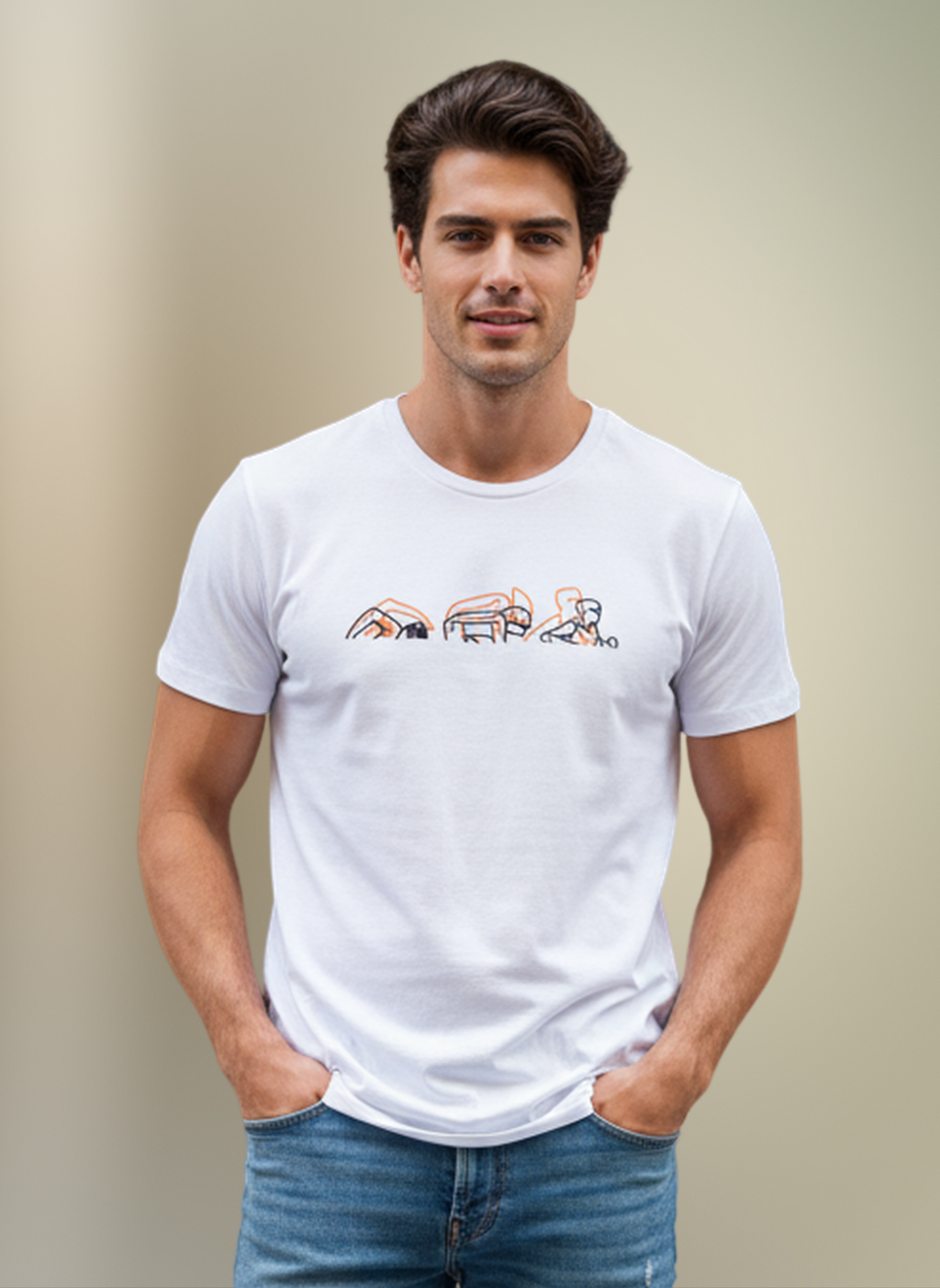 Lines Of Endurance - Unisex Regular Fit Cotton T-Shirt White