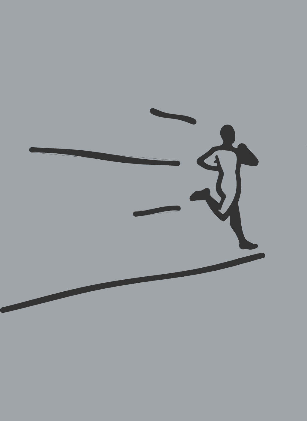 Kinetic Runner - Unisex Regular Fit Cotton T-Shirt Silver Frost