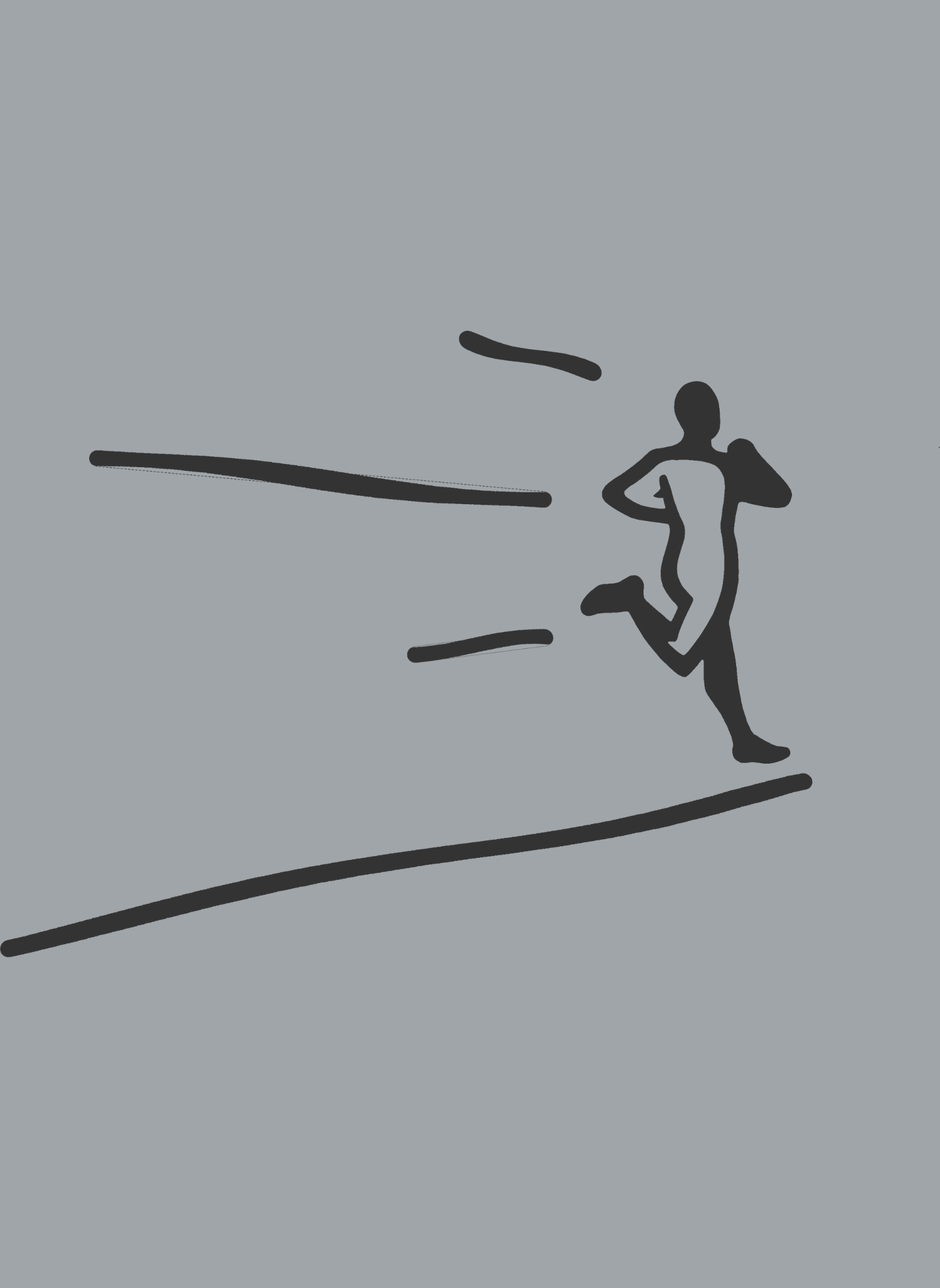 Kinetic Runner - Unisex Regular Fit Cotton T-Shirt Silver Frost