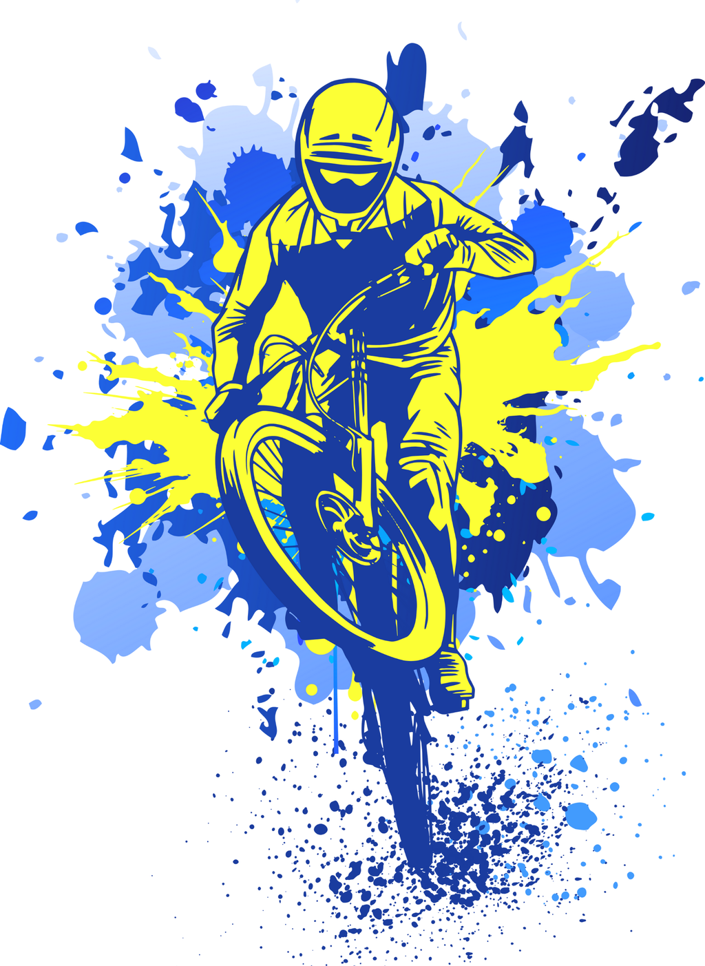 Splash - Unisex Oversized Fit Cotton Hoodie White