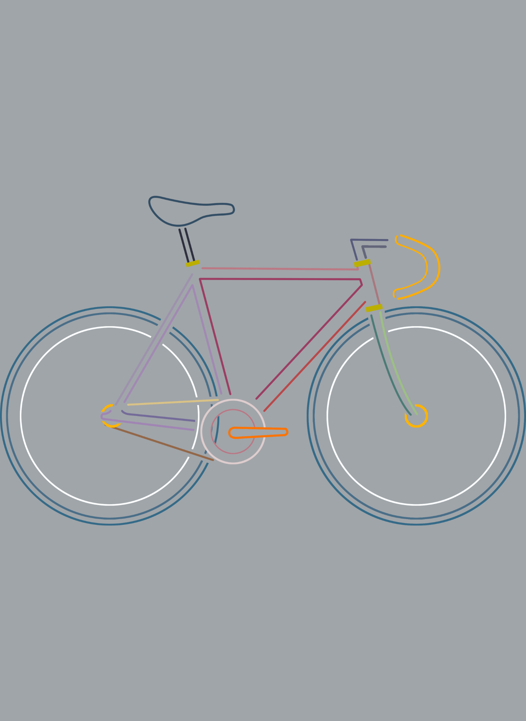 Neon Bike - Unisex Regular Fit Cotton T-Shirt Silver Frost