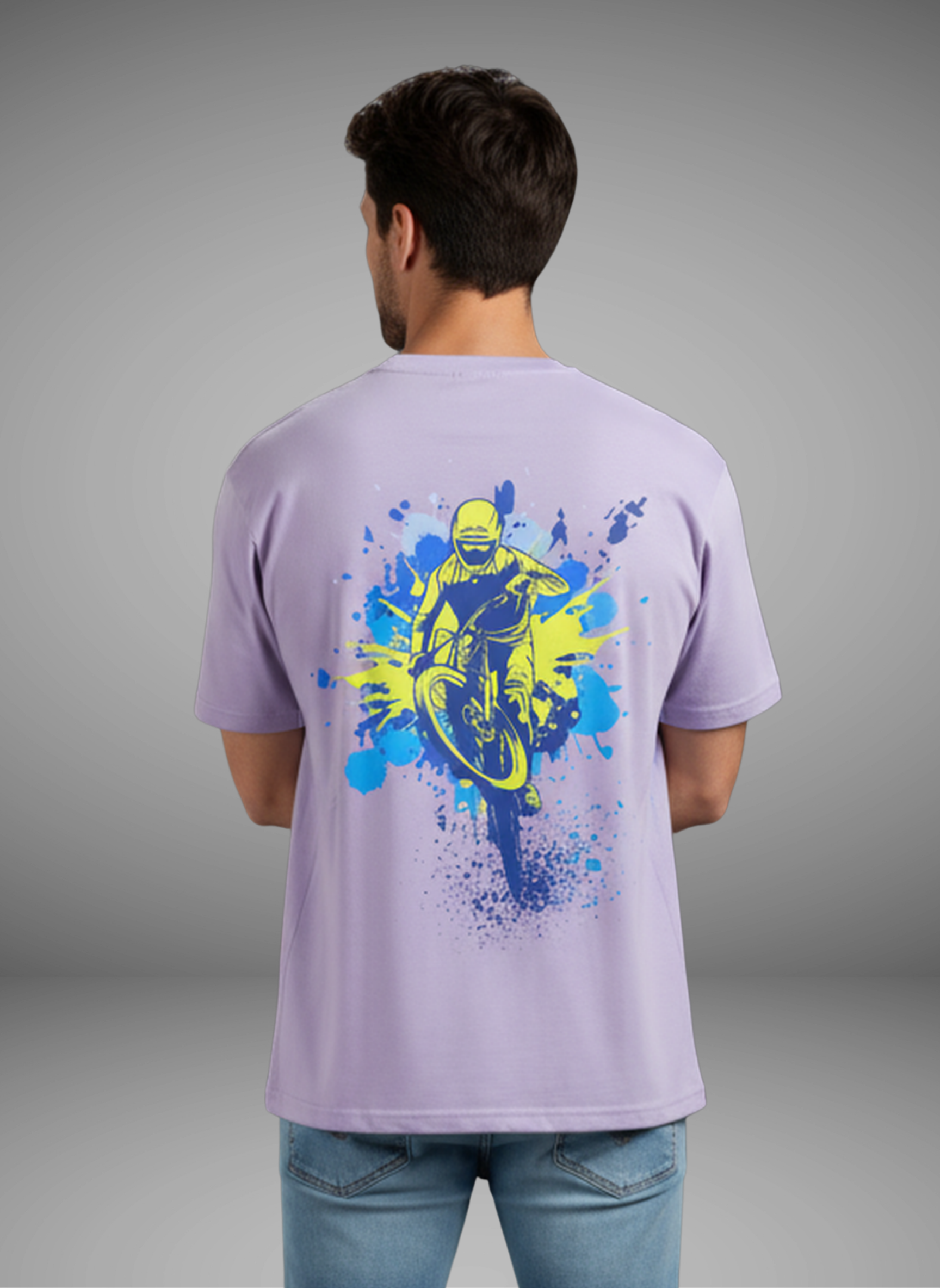 Splash - Unisex Oversized Fit T-Shirt Iris Lavender