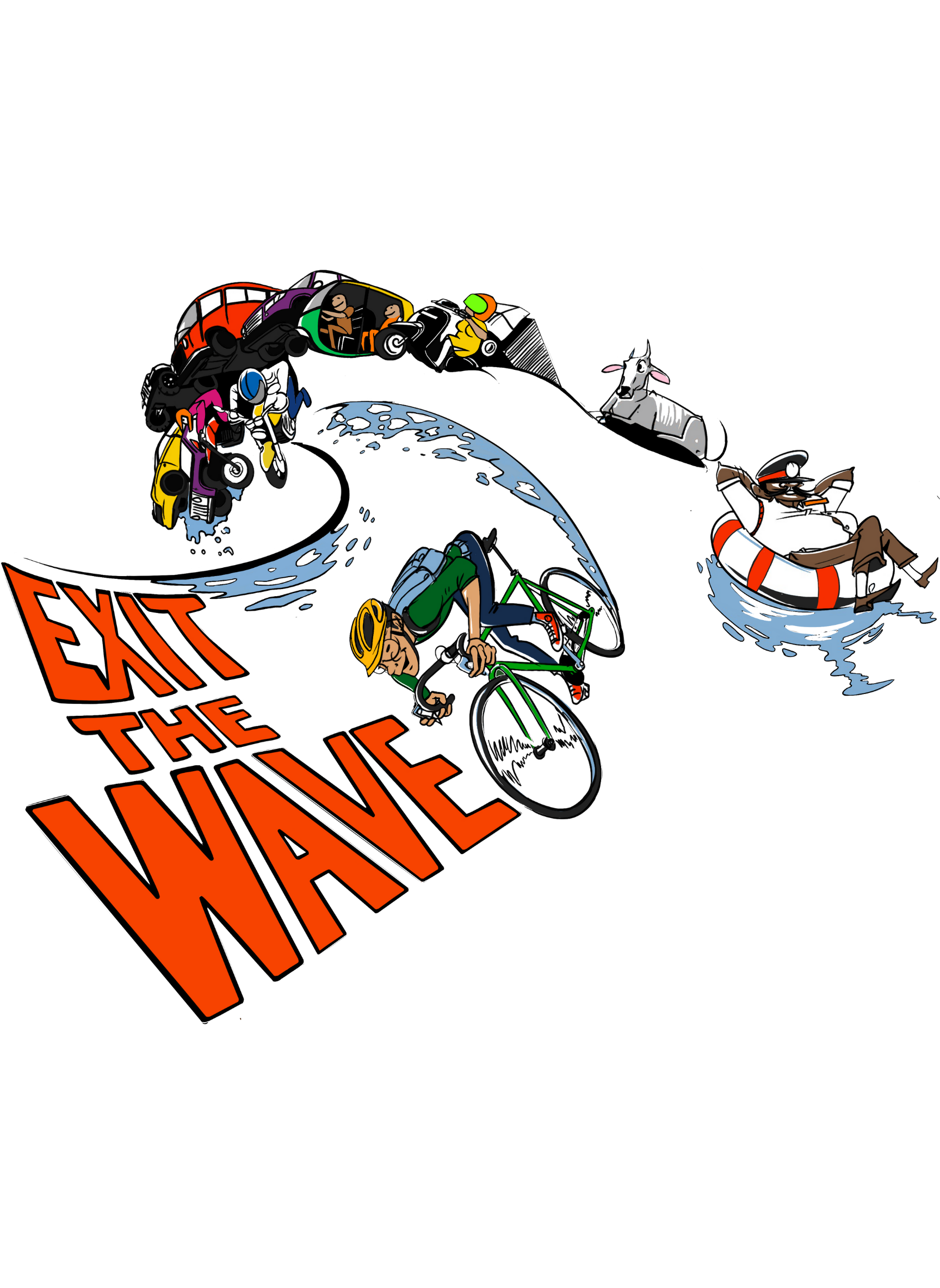 Exit The Wave - Unisex Regular Fit Cotton T-Shirt White