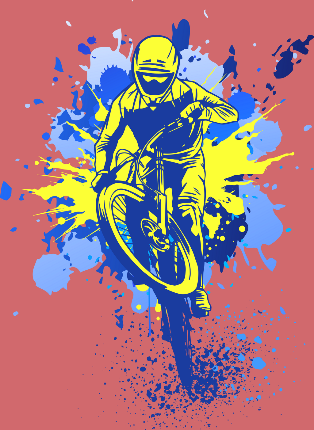 Splash - Unisex Oversized Fit T-Shirt Dusty Rose