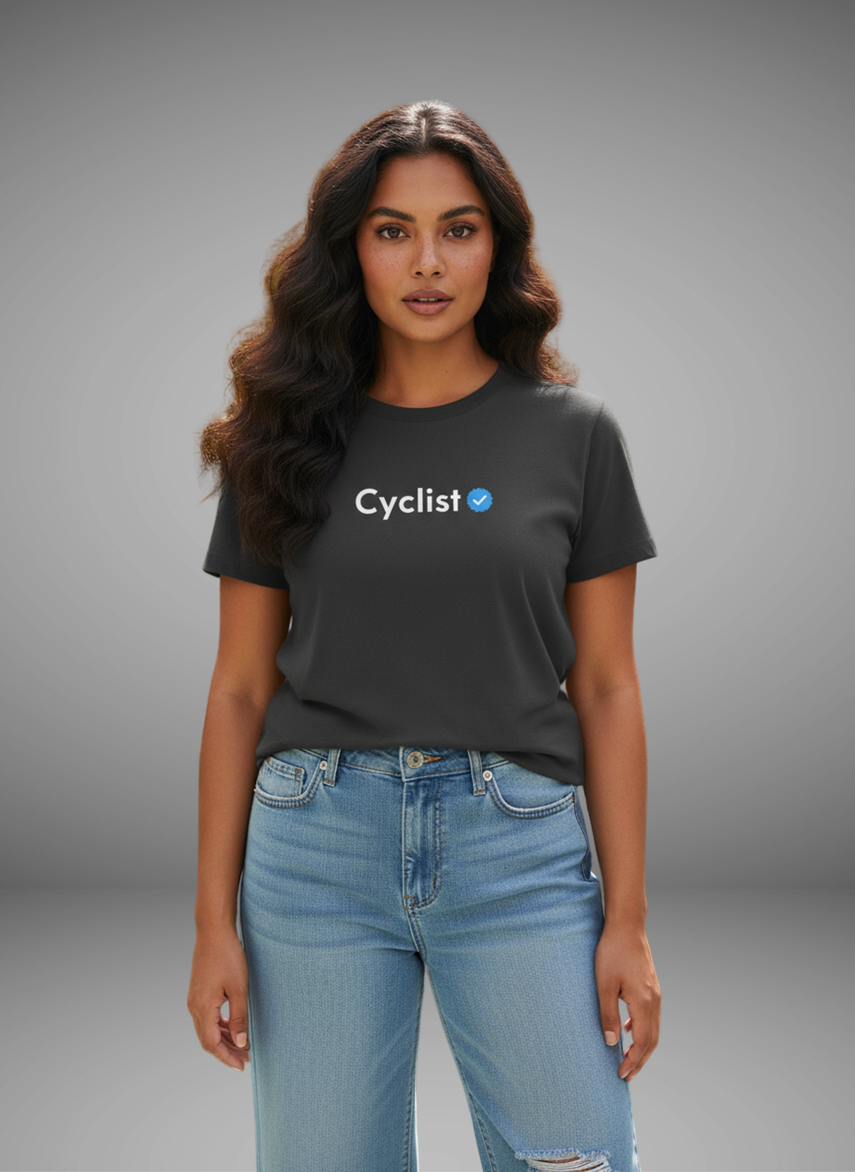 Verified Cyclist - Unisex Regular Fit Cotton T-Shirt Black