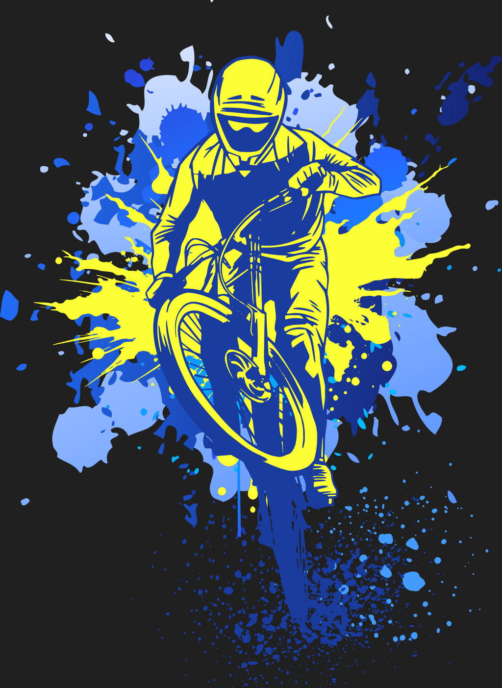 Splash - Unisex Oversized Fit T-Shirt Black