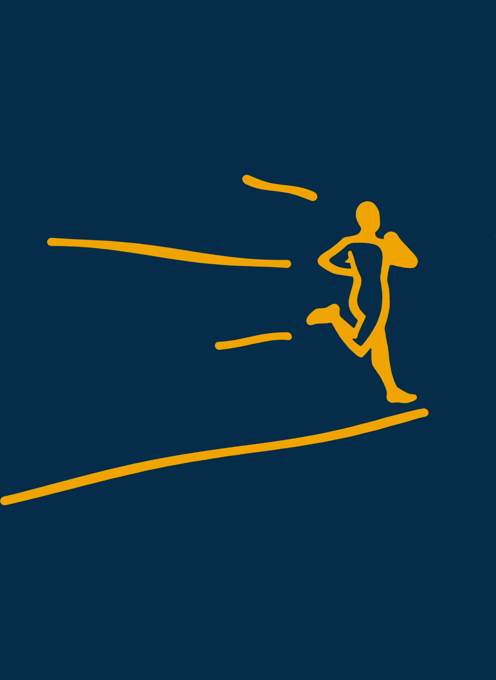 Kinetic Runner - Unisex Regular Fit Cotton T-Shirt Navy Blue