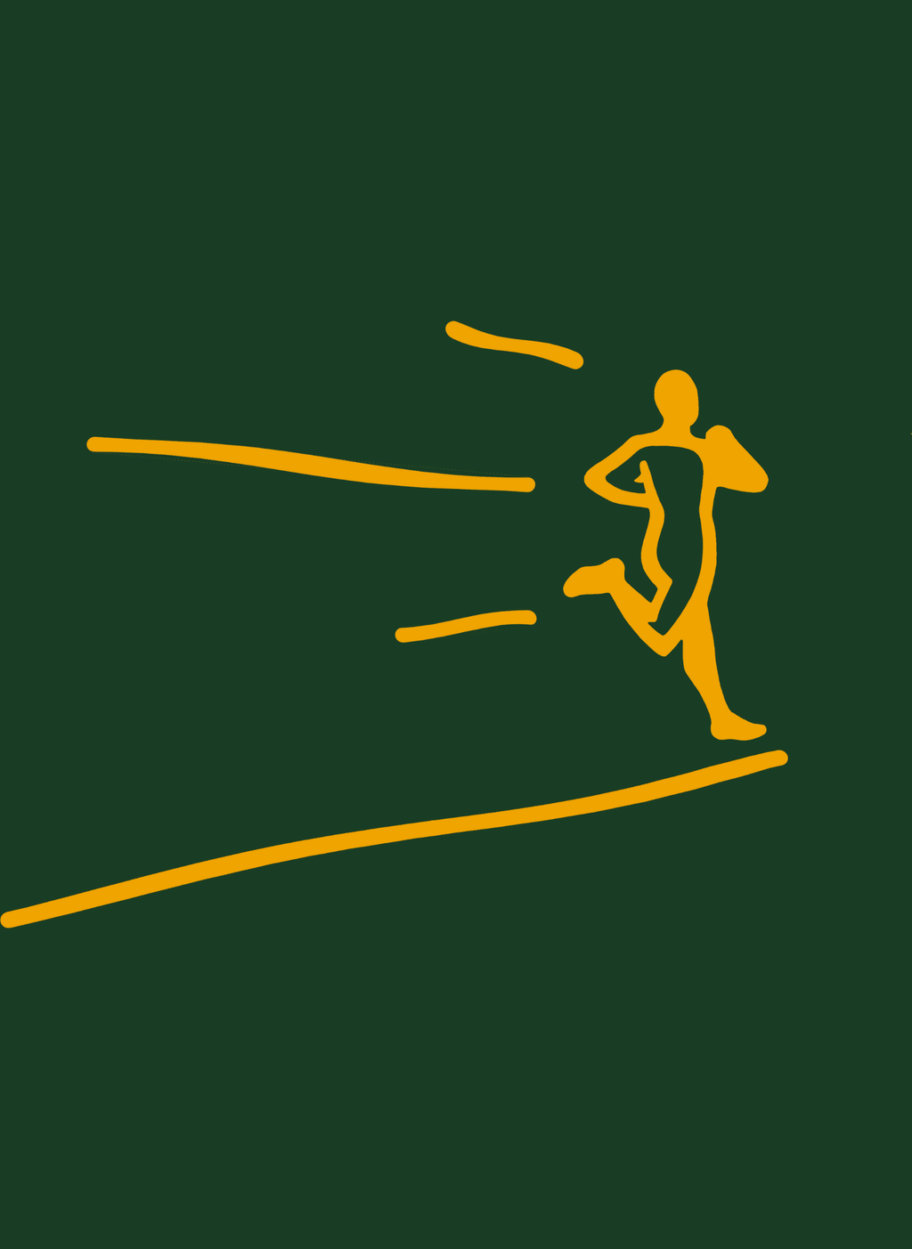 Kinetic Runner - Unisex Regular Fit Cotton T-Shirt Olive Green