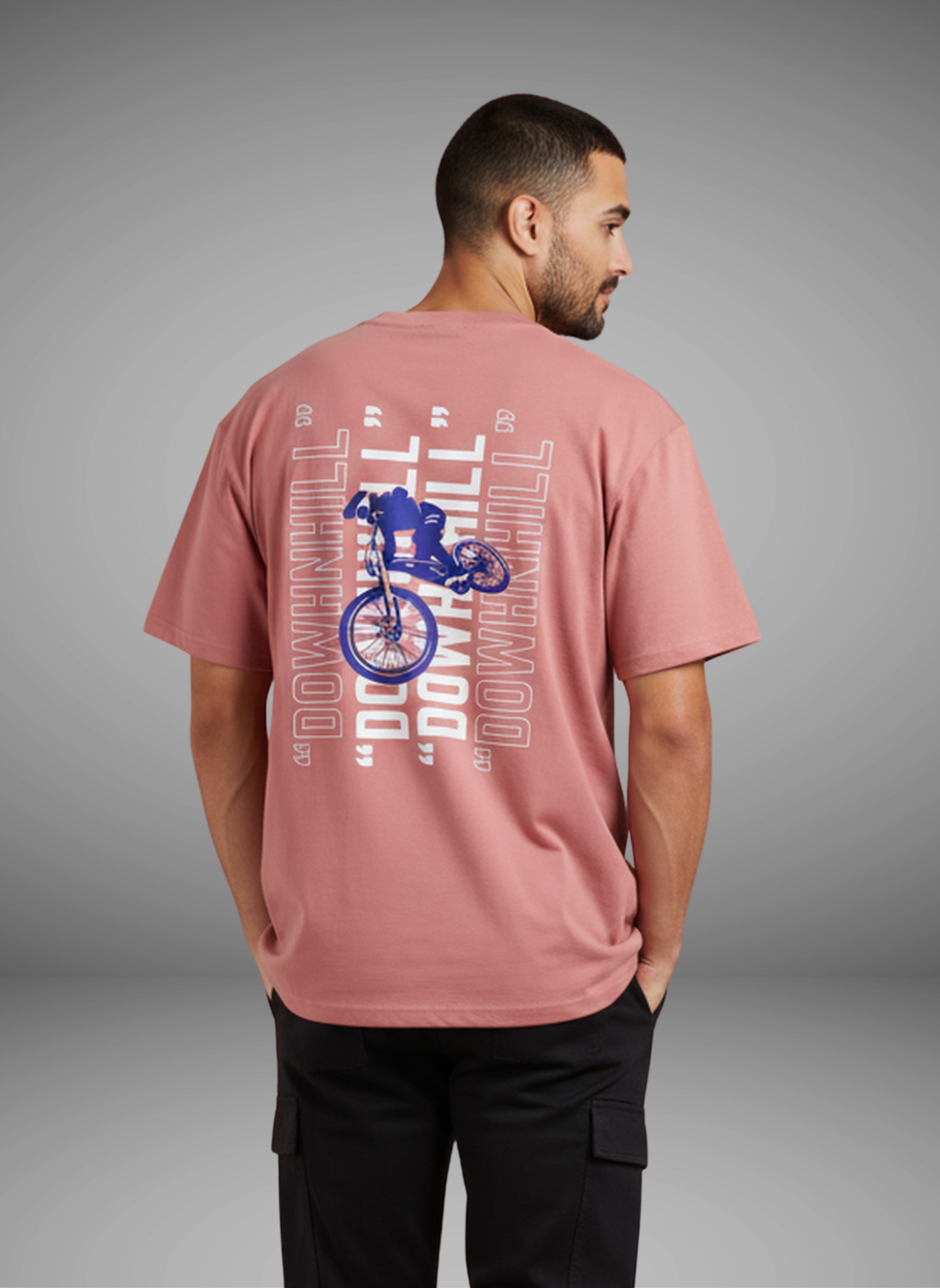 Downhill - Unisex Oversized Fit T-Shirt Dusty Rose