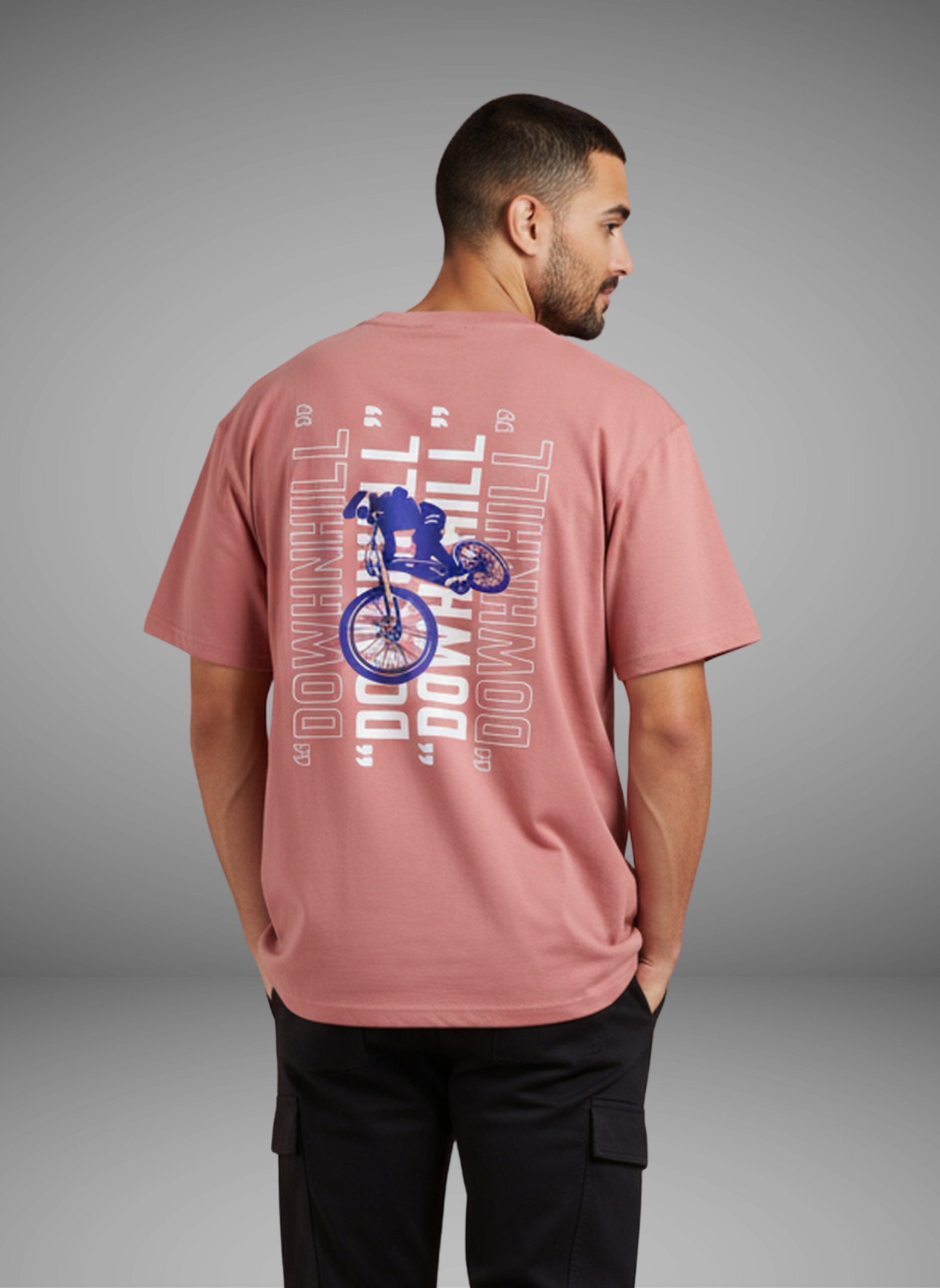 Downhill - Unisex Oversized Fit T-Shirt Dusty Rose