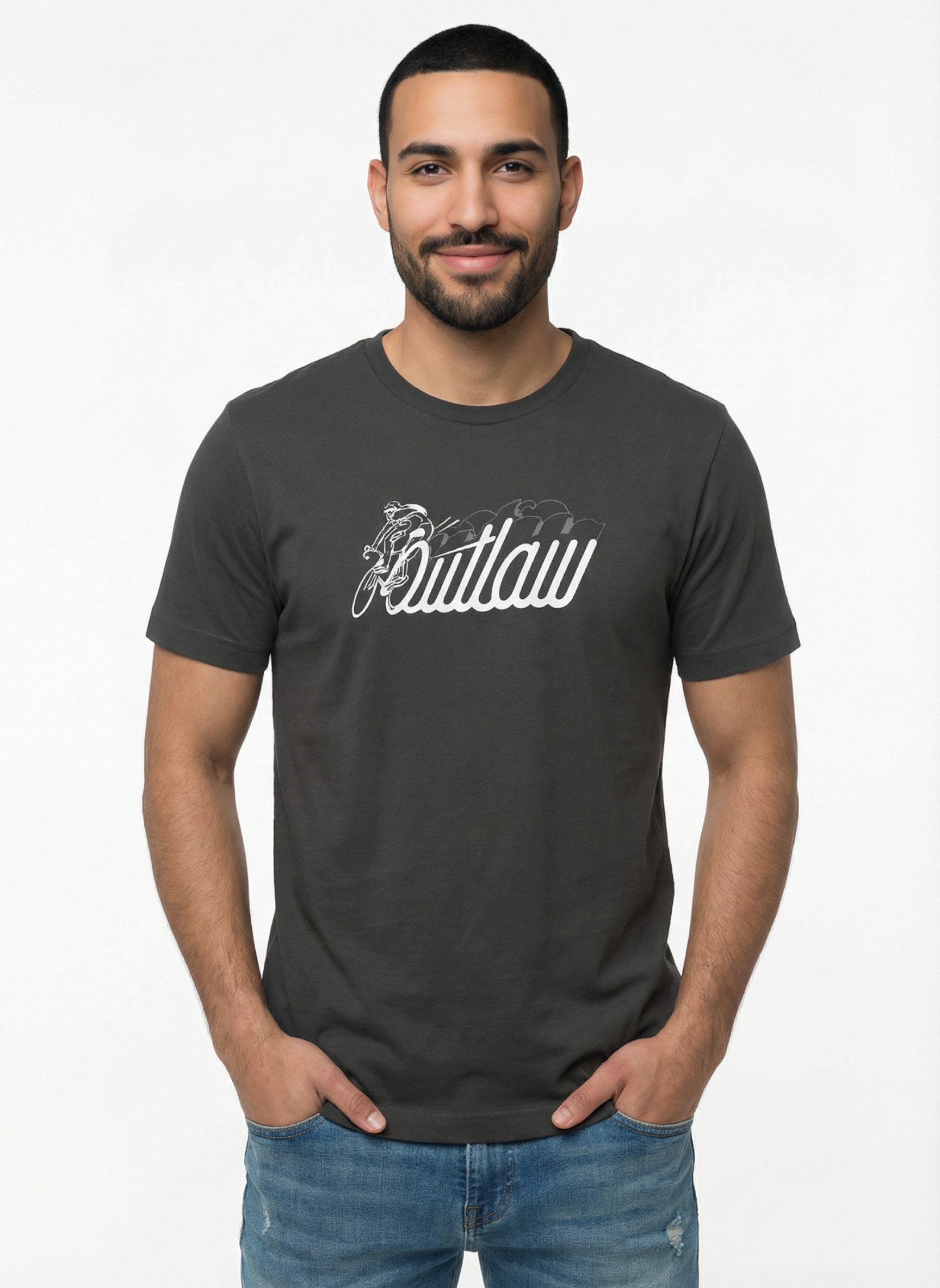Outlaw  - Unisex Regular Fit Cotton T-Shirt Black