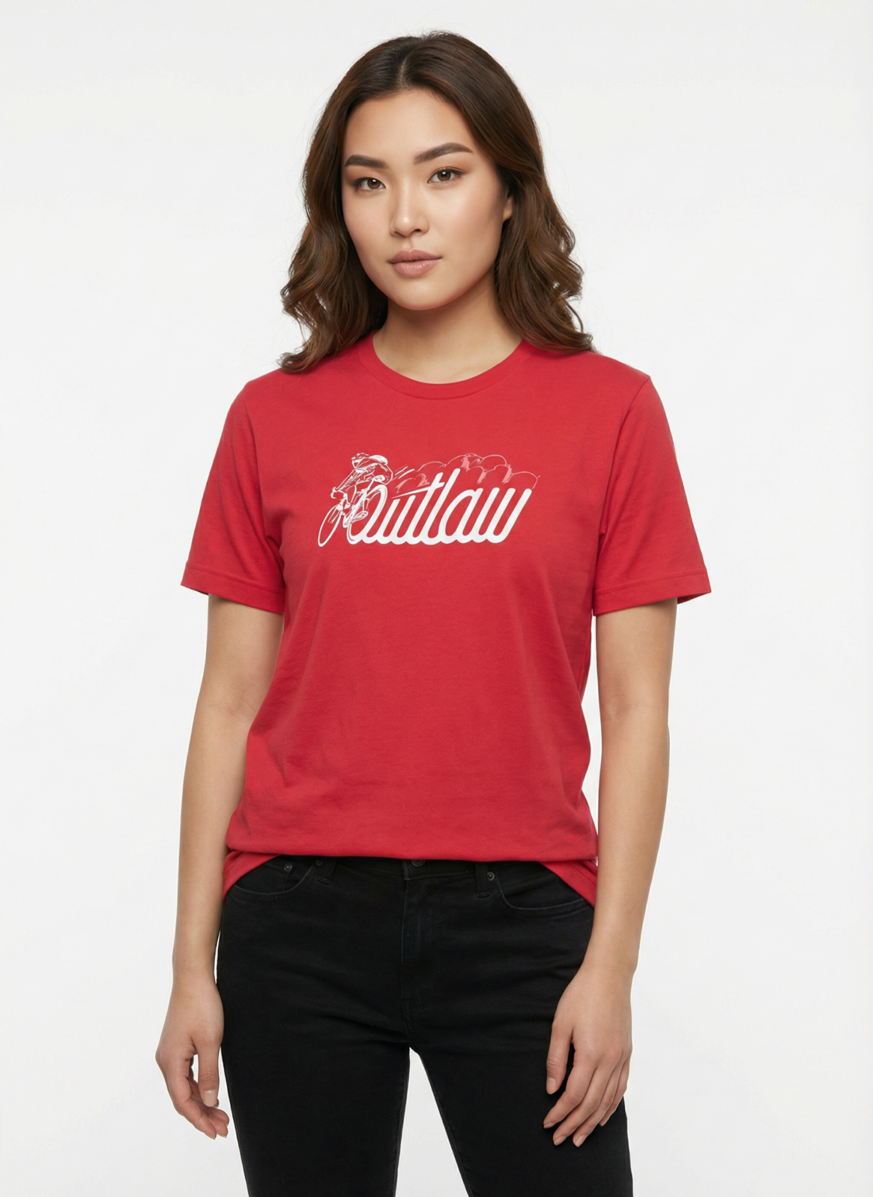 Outlaw  - Unisex Regular Fit Cotton T-Shirt Red