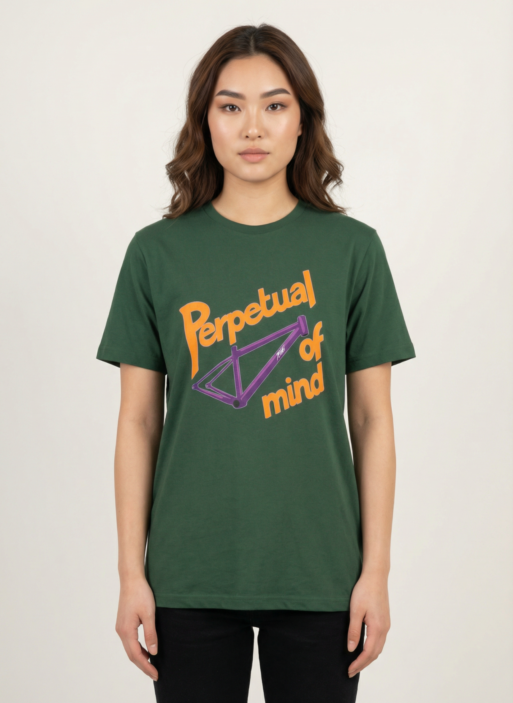 Perpetual Frame Of Mind - Unisex Regular Fit Cotton T-Shirt Olive Green