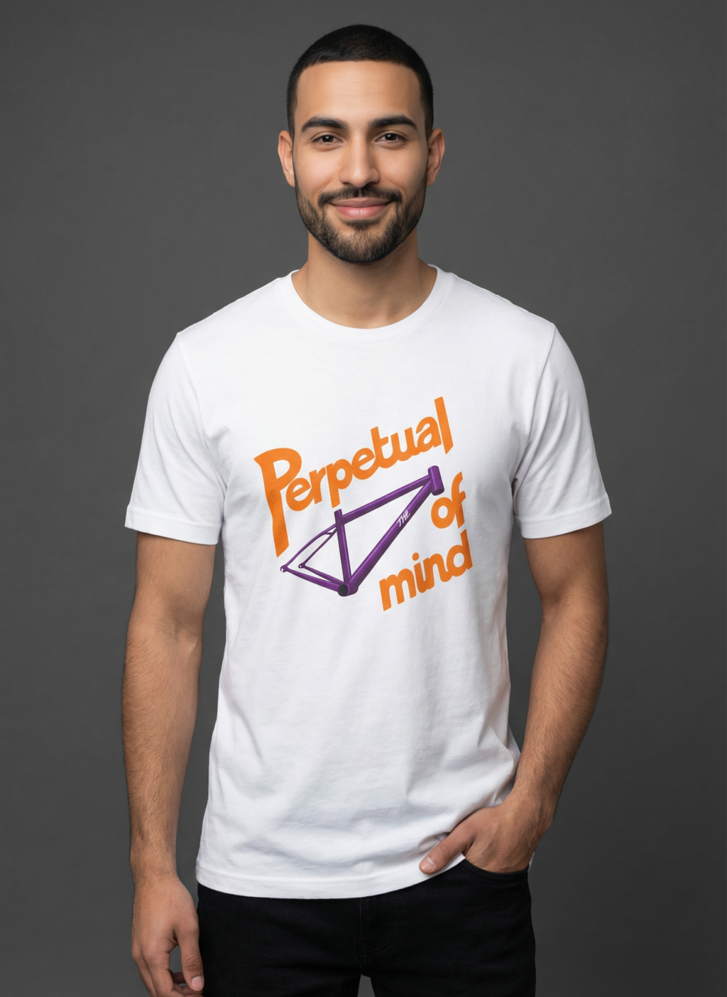 Perpetual Frame Of Mind - Unisex Regular Fit Cotton T-Shirt White