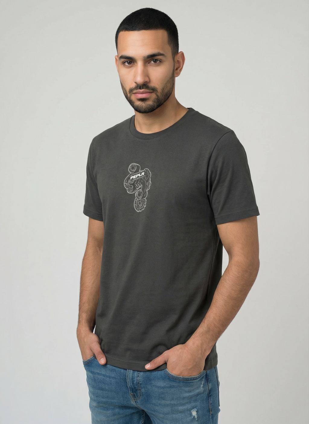 RD - Unisex Regular Fit Cotton T-Shirt Black