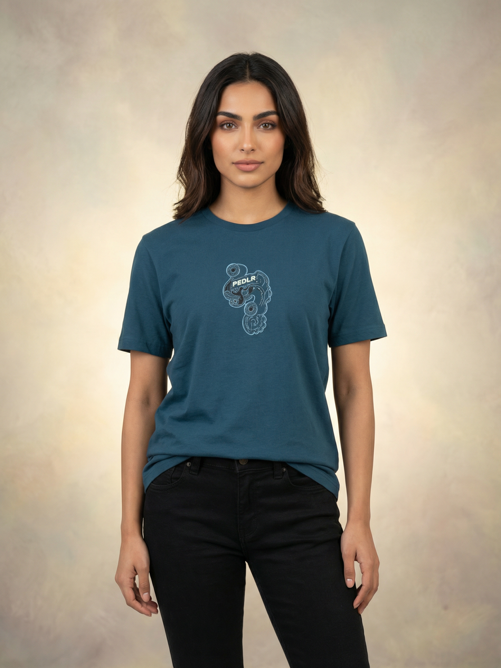 RD - Unisex Regular Fit Cotton T-Shirt Navy Blue