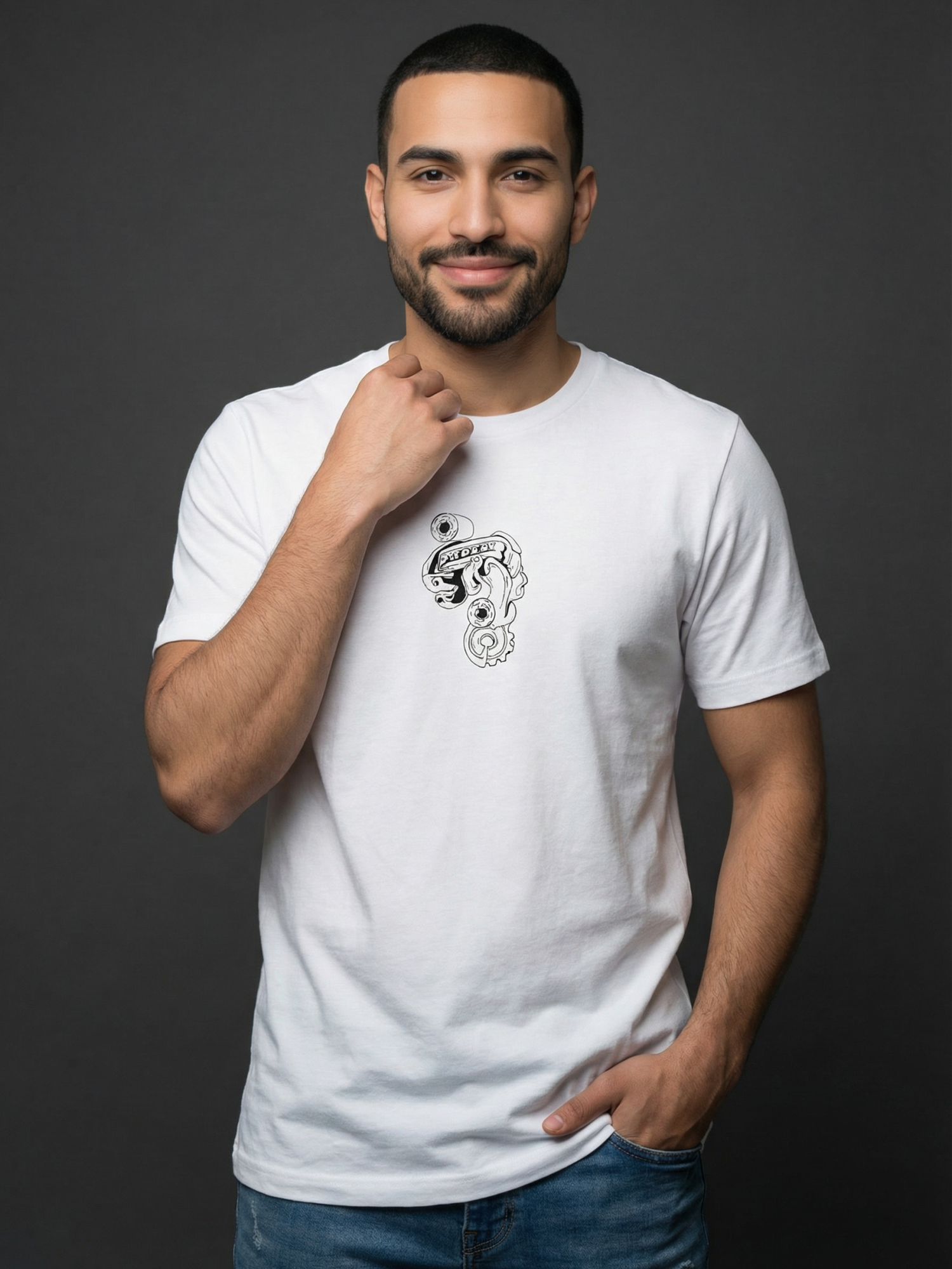 RD - Unisex Regular Fit Cotton T-Shirt White