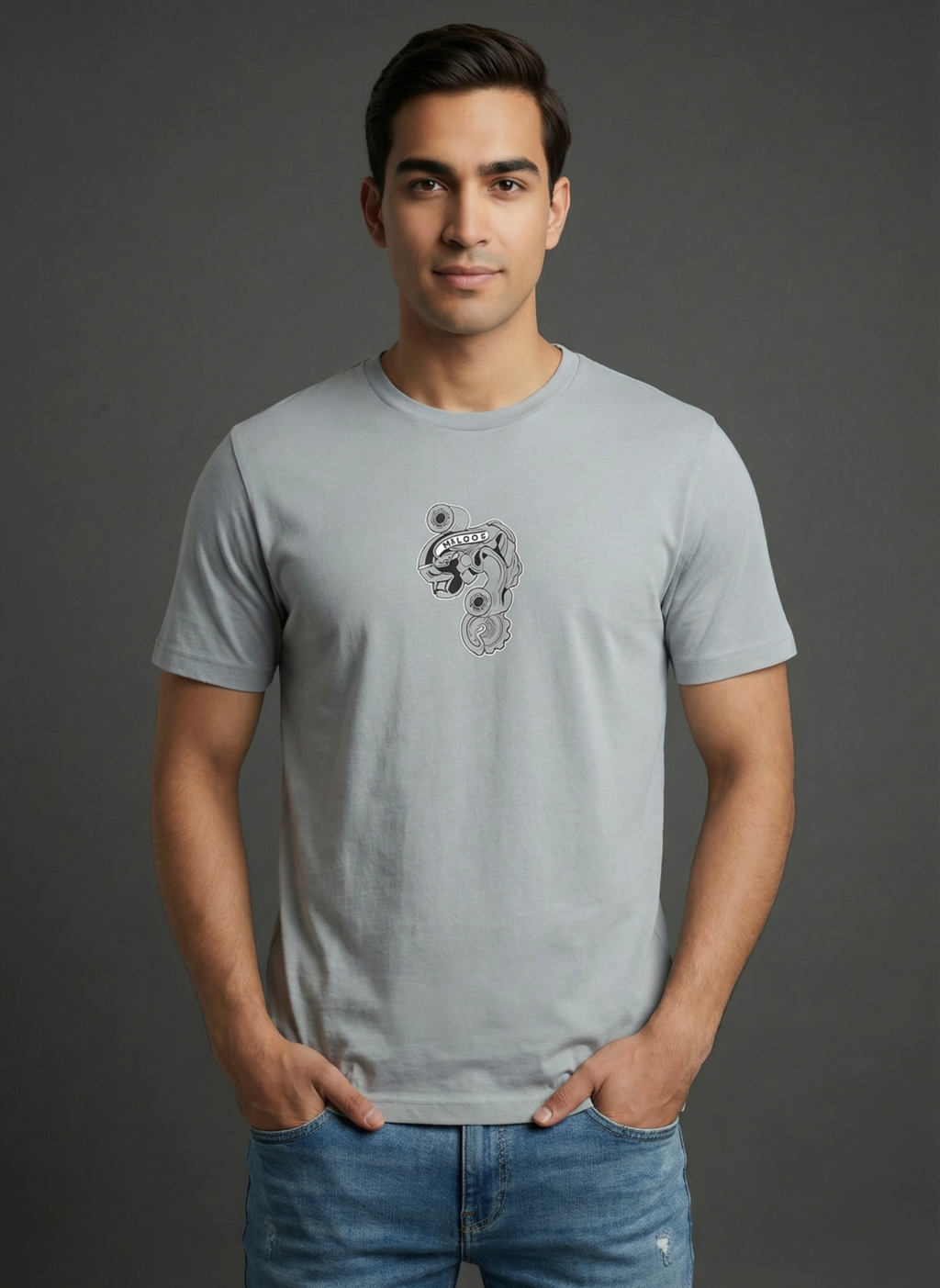 RD - Unisex Regular Fit Cotton T-Shirt Silver Frost