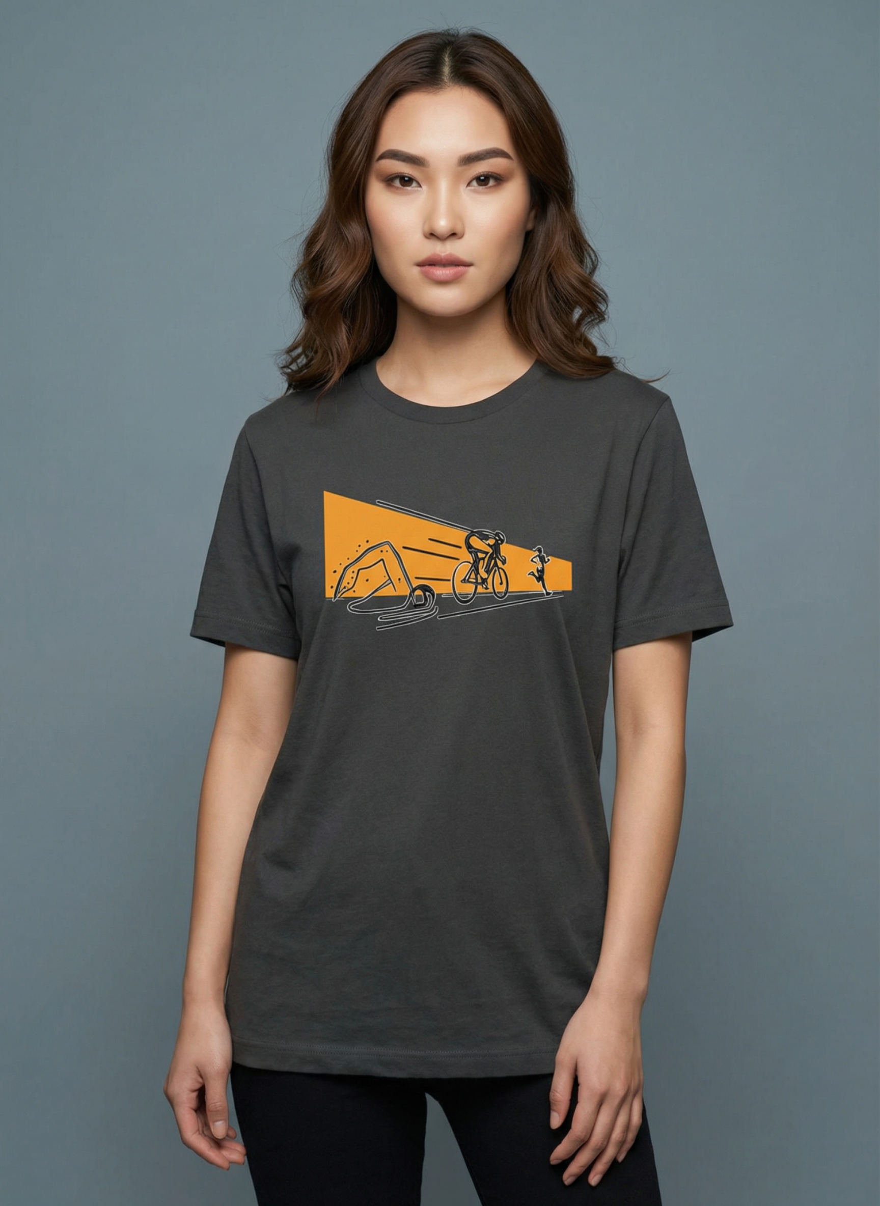 Tri And Fly - Unisex Regular Fit Cotton T-Shirt Black