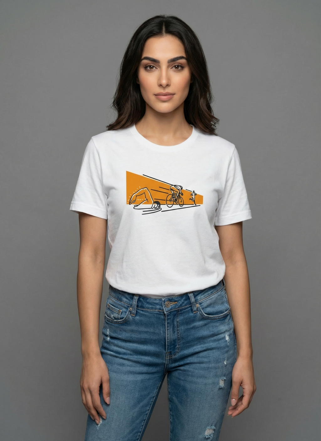 Tri And Fly - Unisex Regular Fit Cotton T-Shirt White