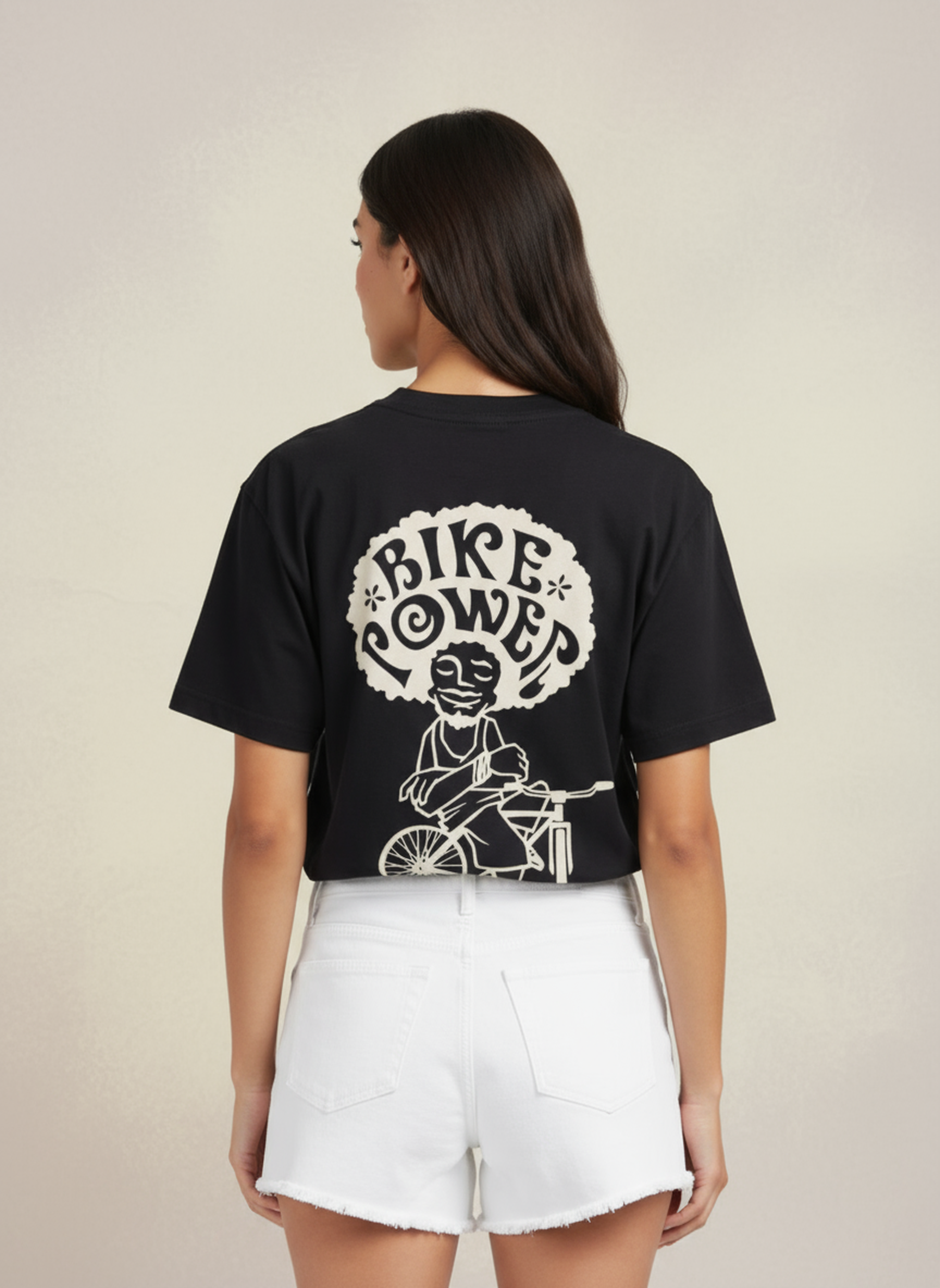 Bike Power - Unisex Oversized Fit T-Shirt Black