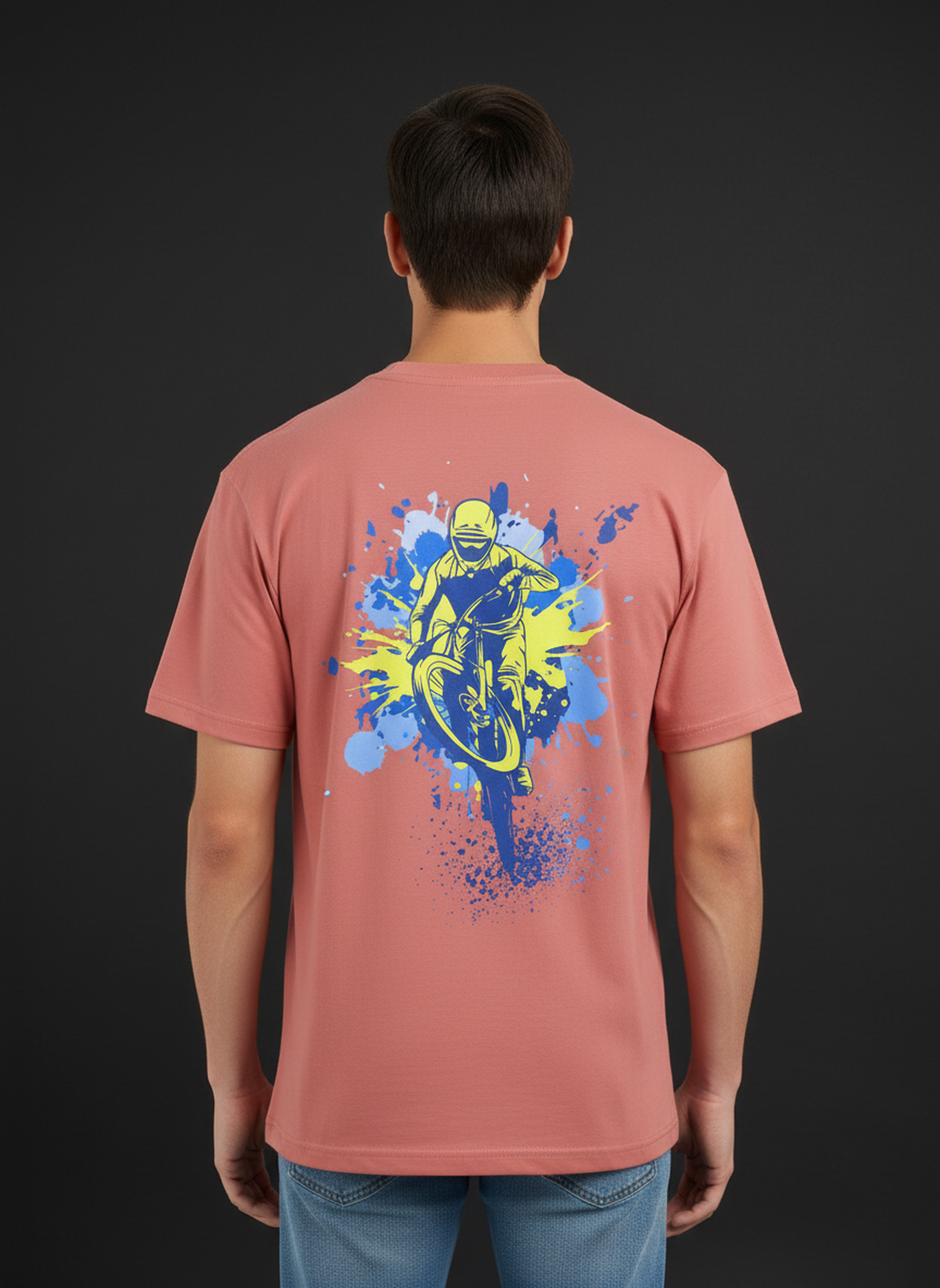 Splash - Unisex Oversized Fit T-Shirt Dusty Rose