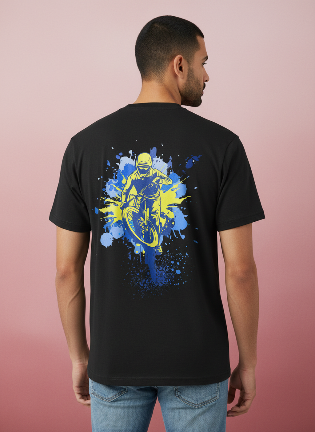 Splash - Unisex Oversized Fit T-Shirt Black