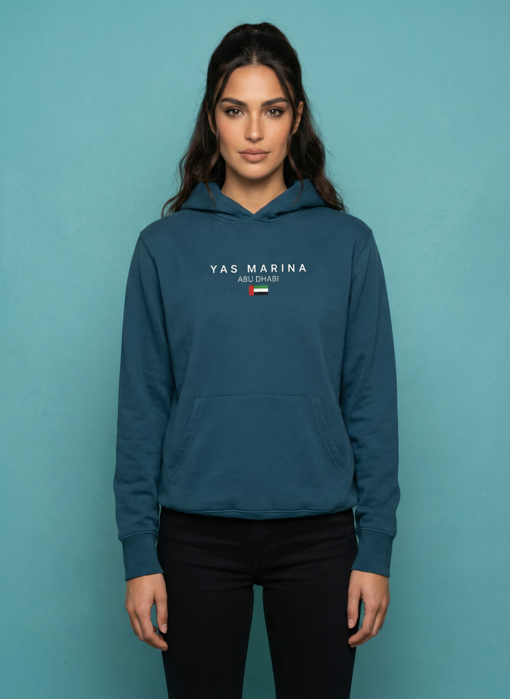 Yas Marina Circuit - Unisex Regular Fit Cotton Hoodie Navy Blue