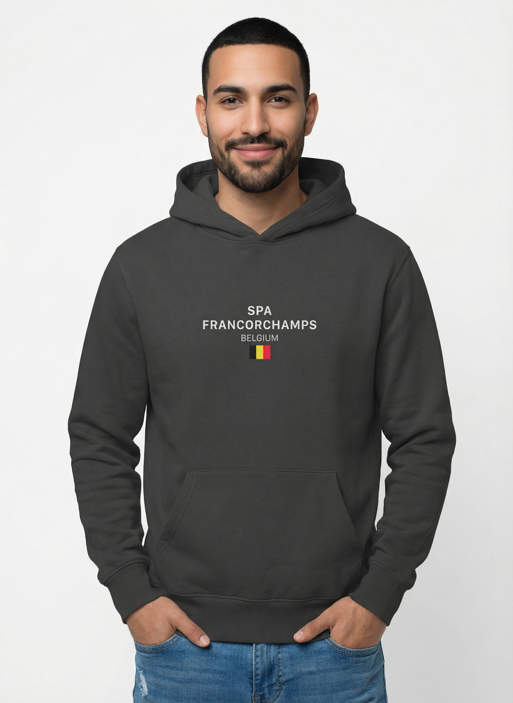 Spa Francorchamps - Unisex Regular Fit Cotton Hoodie Black