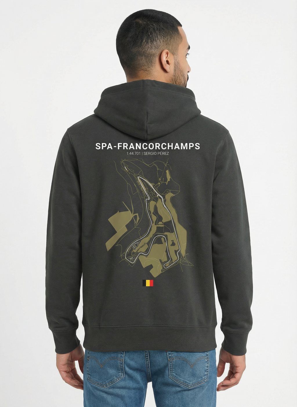 Spa Francorchamps - Unisex Regular Fit Cotton Hoodie Black