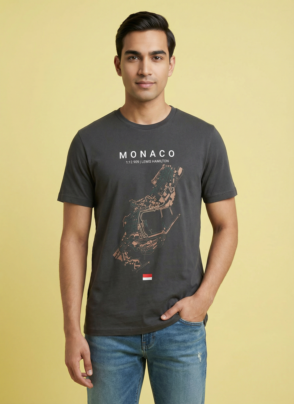 Monaco - Unisex Regular Fit T-Shirt Black