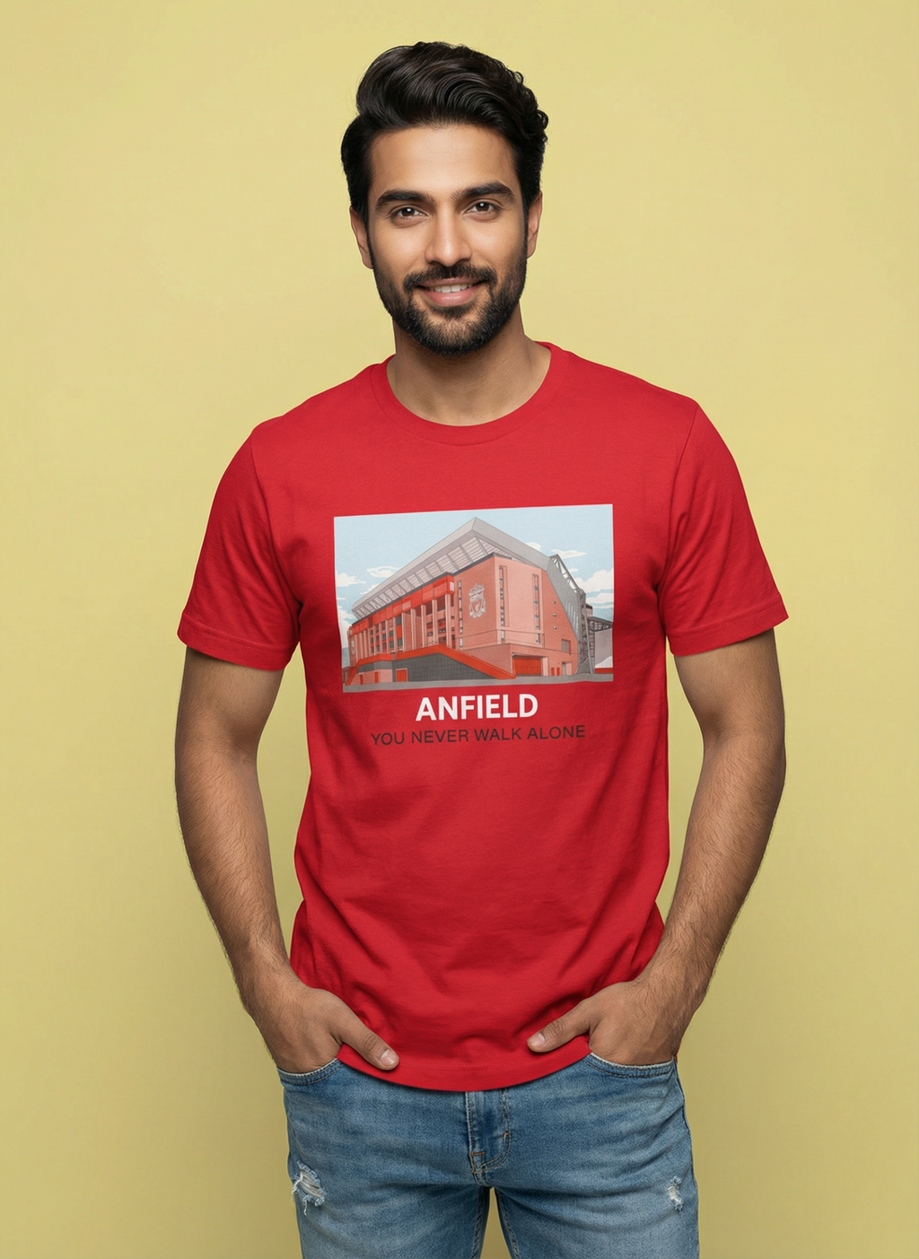 Anfield Unisex Regular Fit T-Shirt Red