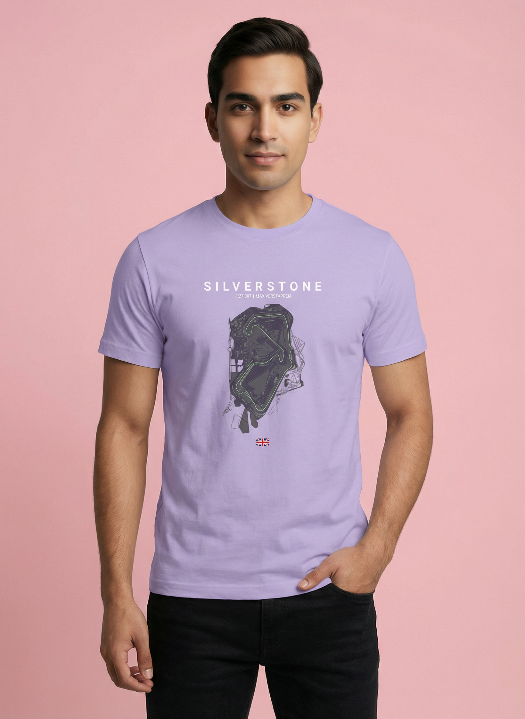 Silverstone - Unisex Regular Fit T-Shirt Lavender
