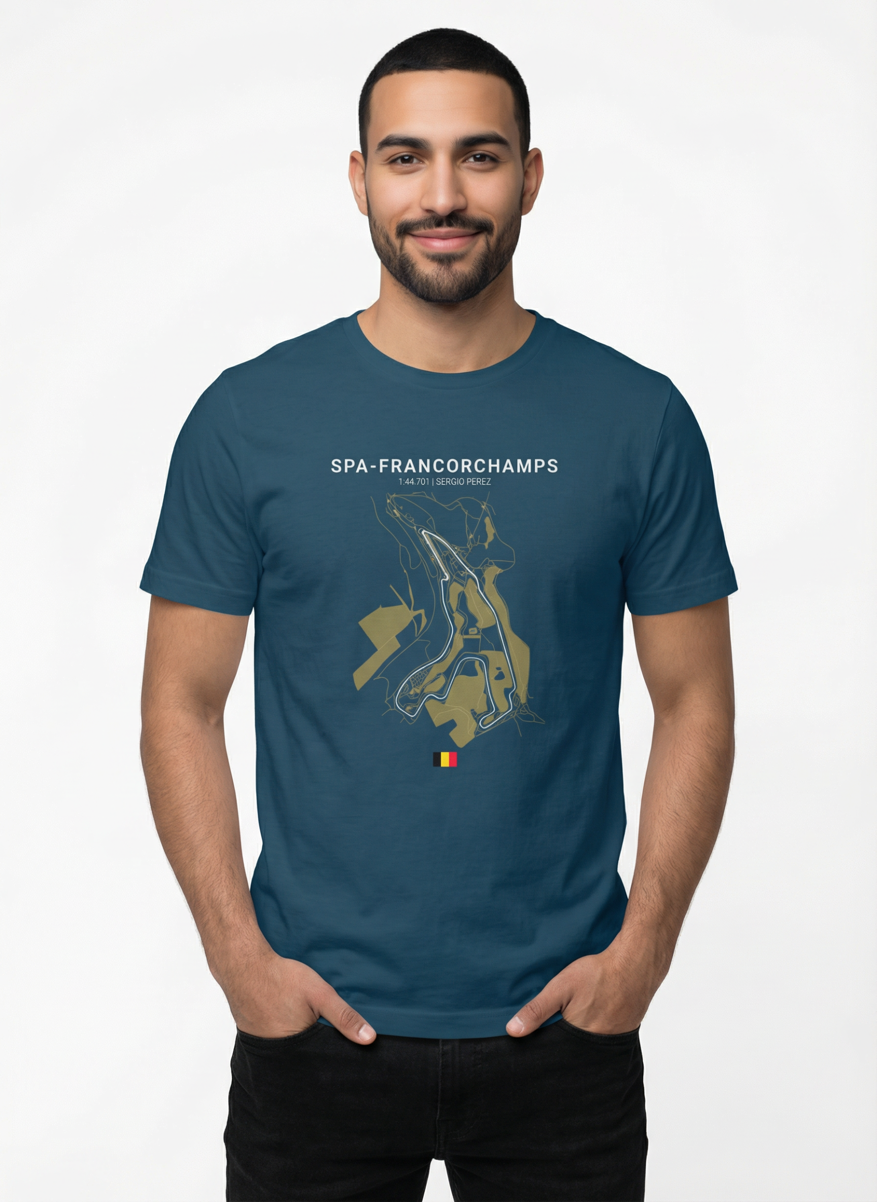 SPA Francorchamps - Unisex Regular Fit T-Shirt Navy Blue
